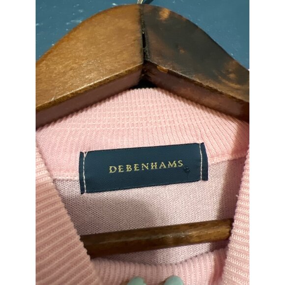 Debenhams Pink Acrylic Womens Long-Sleeve Mock Neck Sweater Size 18 - Picture 3 of 5